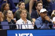 Emma Shelton, mother Lisa Witsken, and father Bryan at the 2023 US Open - Getty Images